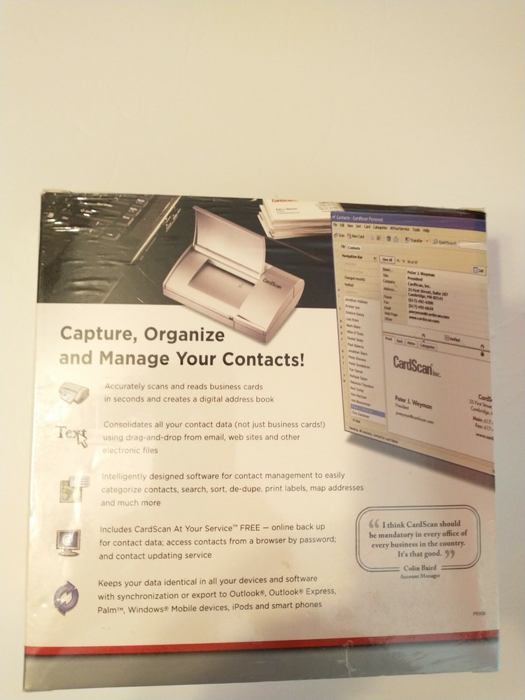 CardScan Personal V8 Pass-Through Scanner