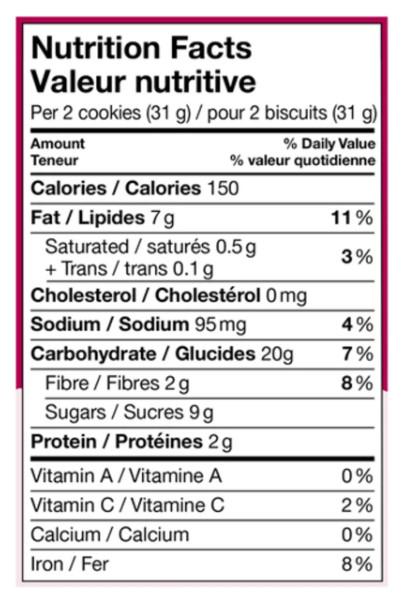 Vital Cocoa Oat Bran Cookie Raspberry 280g (2 Pack)