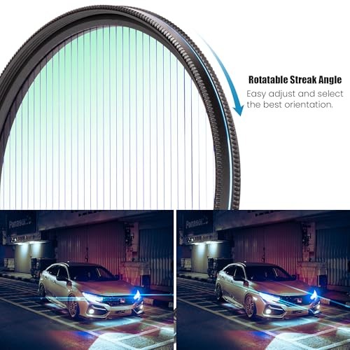 Variable Blue Streak Filter Rotating Circular Anamorphic-Style 77MM BLUE