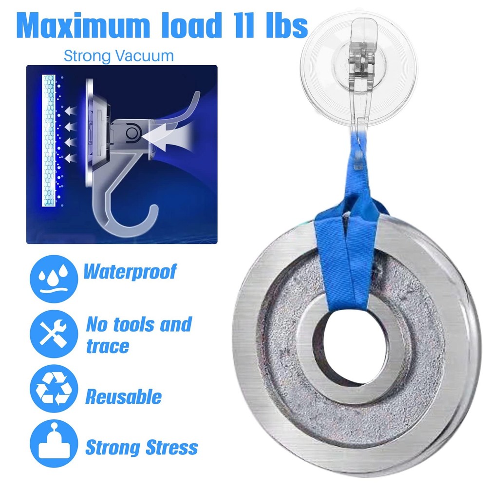 Antimbee 3 Pack Suction Cup Hooks, Clear 3 Pack, Transparent