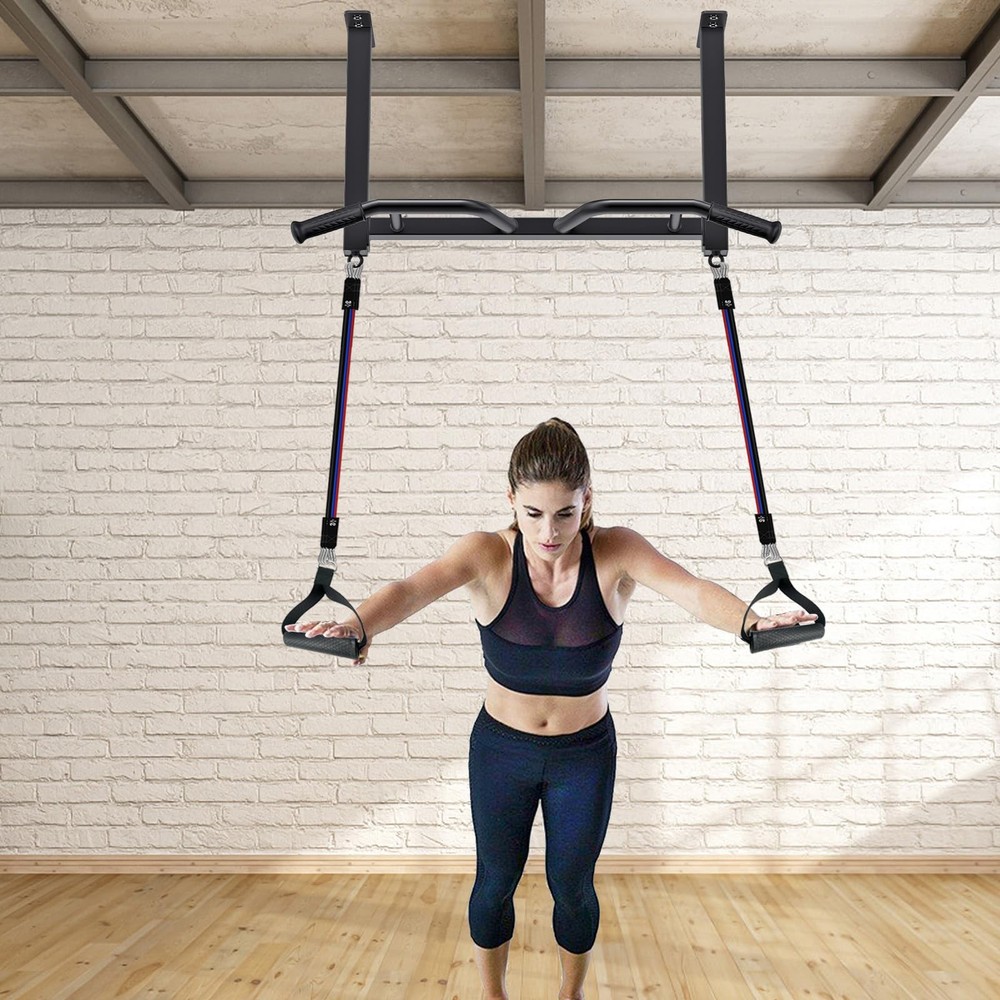 32 Ceiling Mounted Pull Up Bar - Heavy Duty, Highly Adjustable, Multifunctional