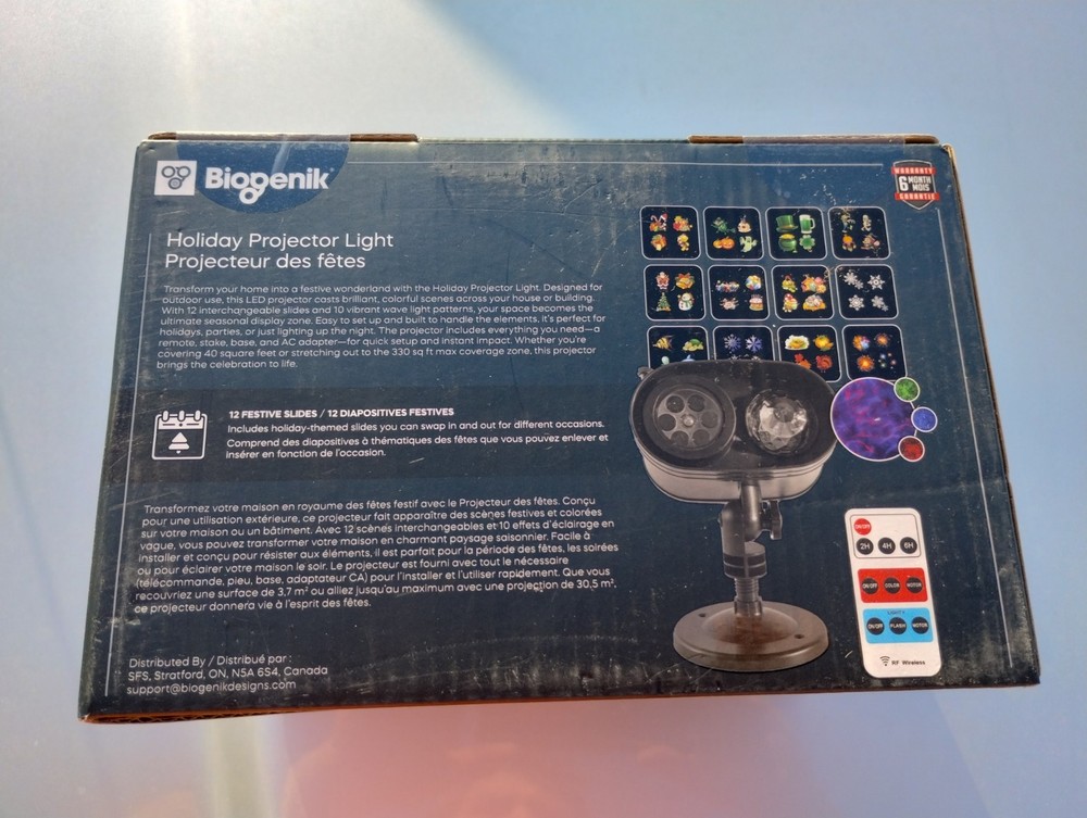 Biogenik Holiday Projector Light w/ Remote Model: BGK783
