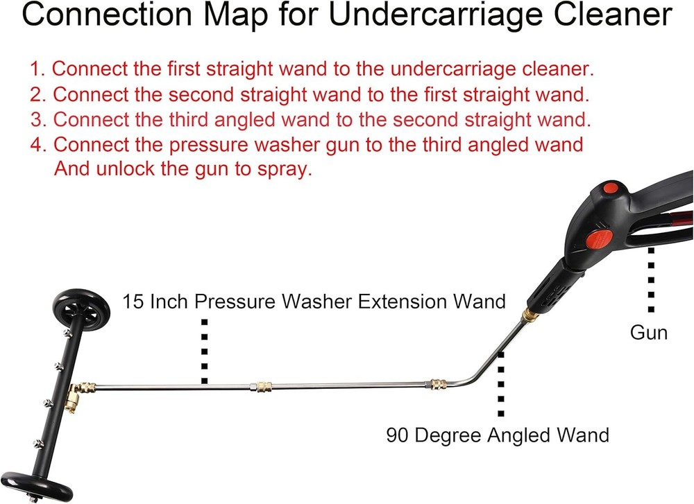 Dual-Function Undercarriage Cleaner Surface Washer 16 Inch 4000 PSI