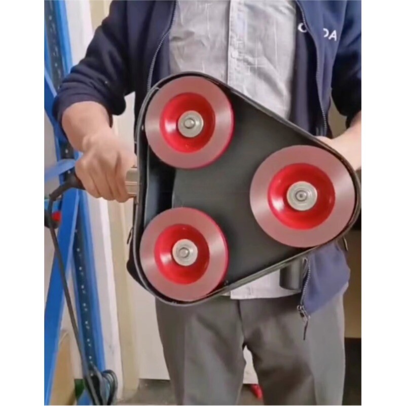 220V Handheld ThreeHead Dust-freeGrinding MachineConcrete FloorRenovation Putty.