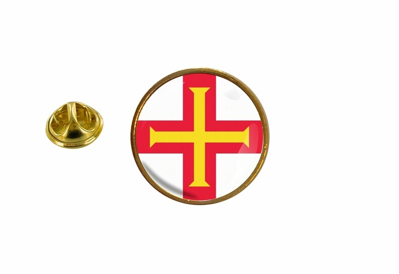 Guernsey Round Badge Pin