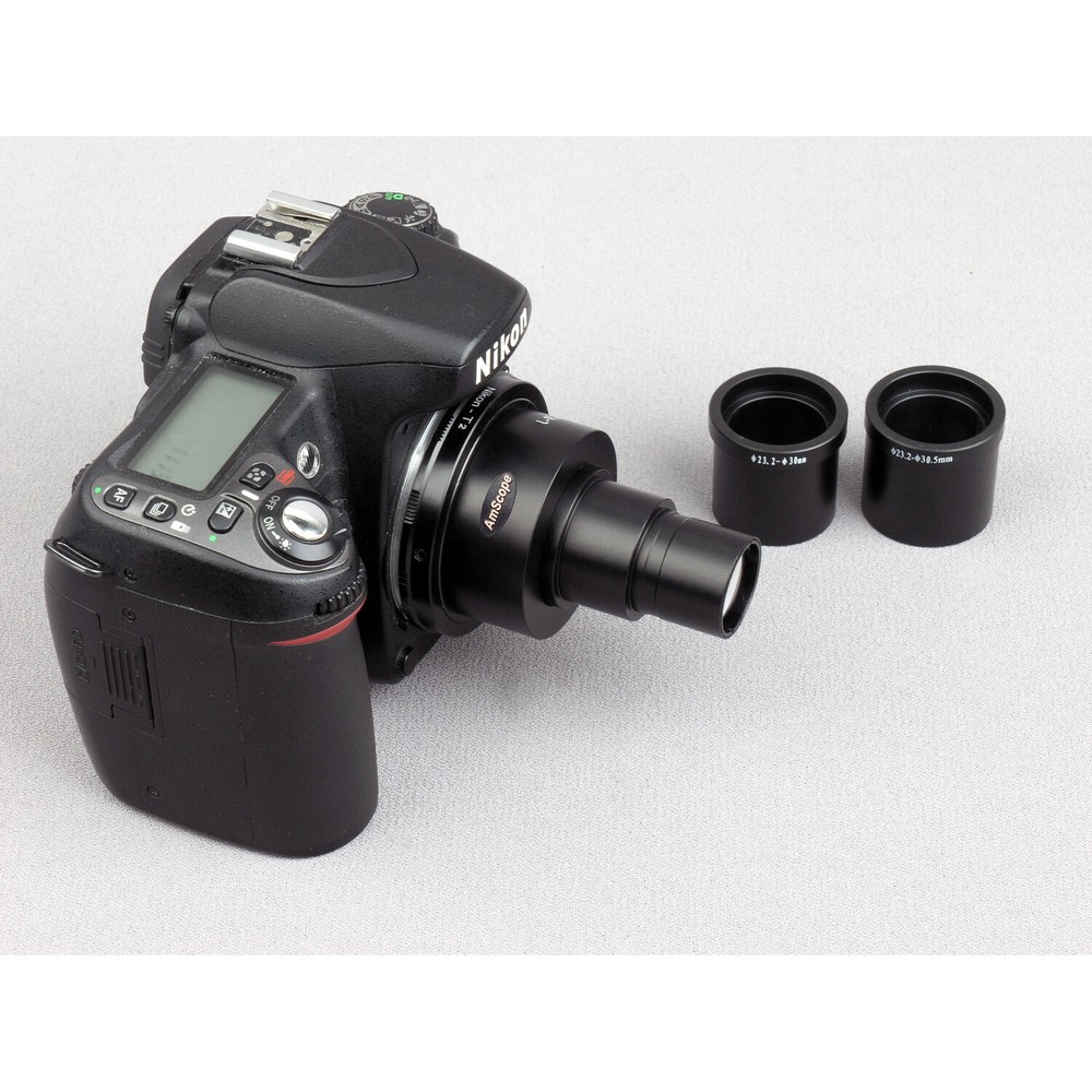 AmScope Canon & Nikon SLR/DSLR Camera Microscope Adapter 2X Magnification