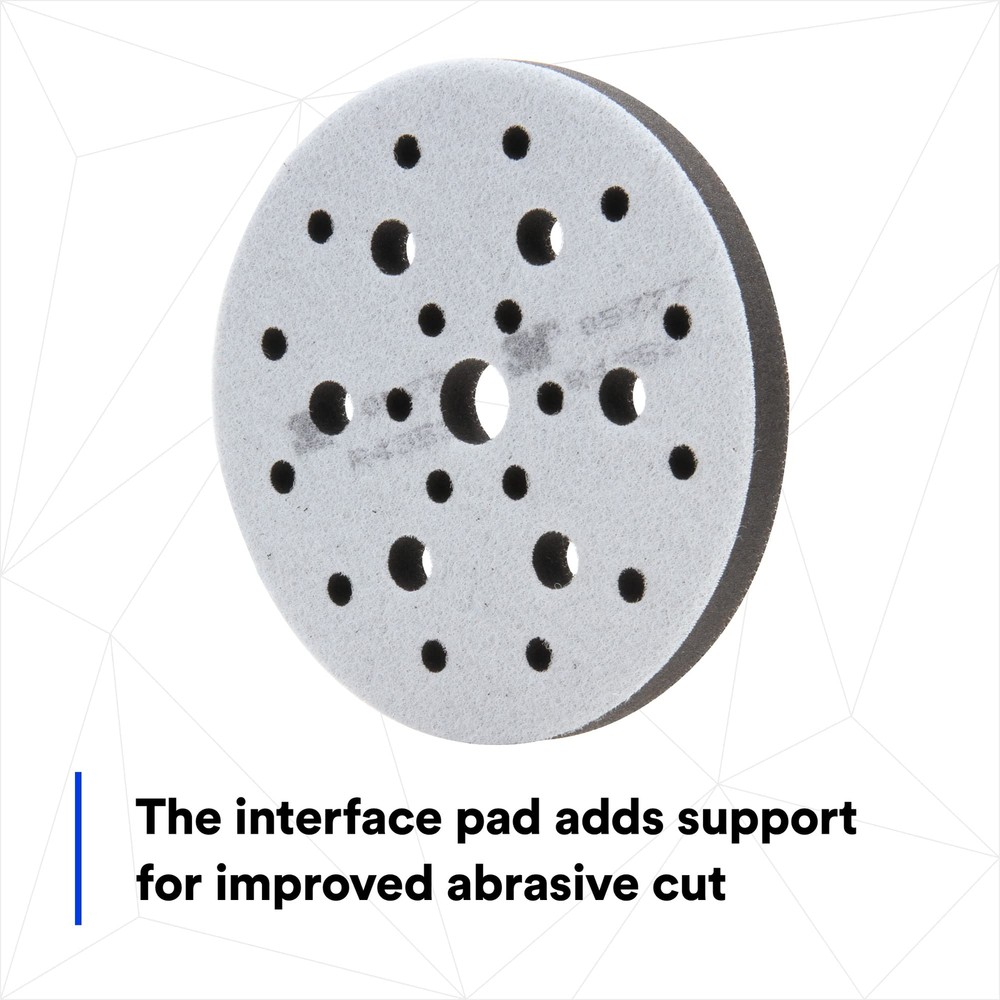 3M Hookit Soft Interface Pad 05777 6 in x 1/2 in x 3/4 in Foam Hole Pattern