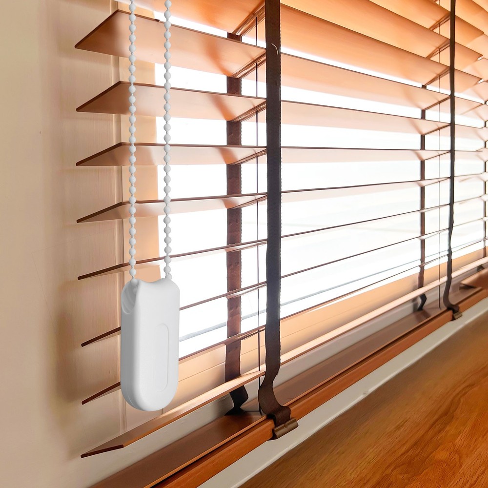 Blind Cord Weight, 2Pcs Curtain Shutter Beaded Roller Chain Handle Grey