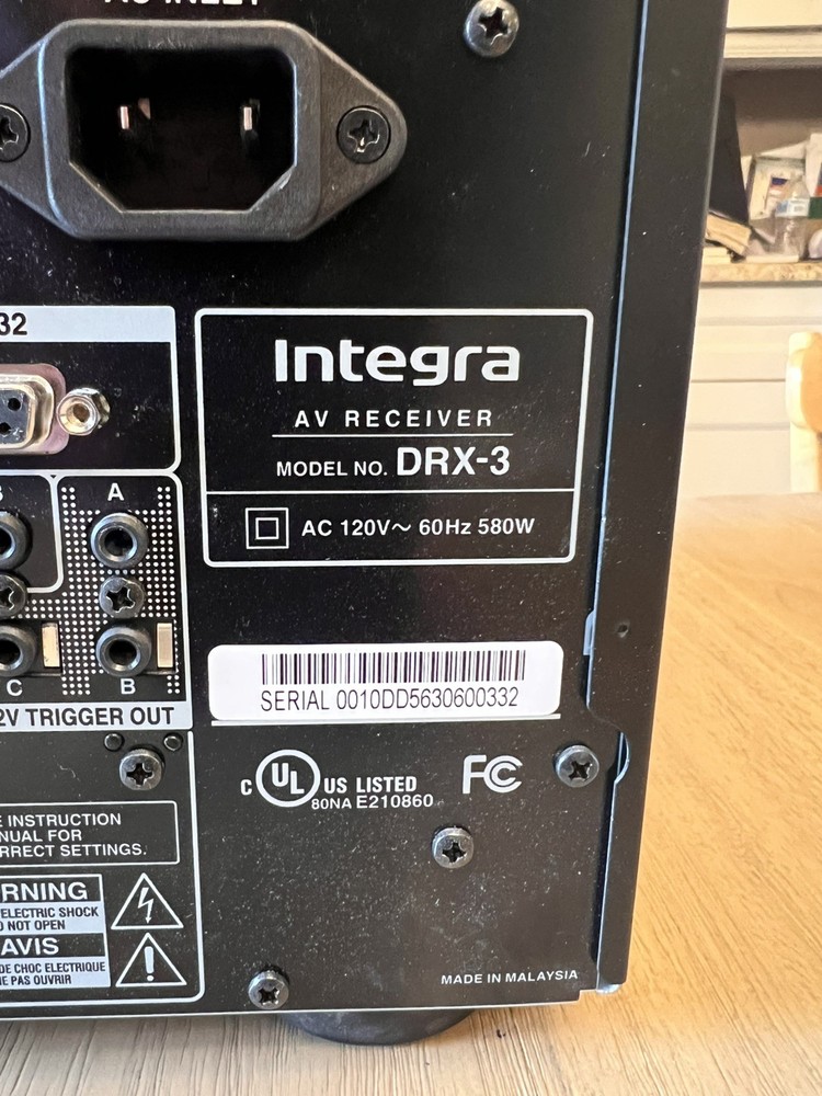 Integra DRX-3 AV Receiver-Excellent condition-Works great