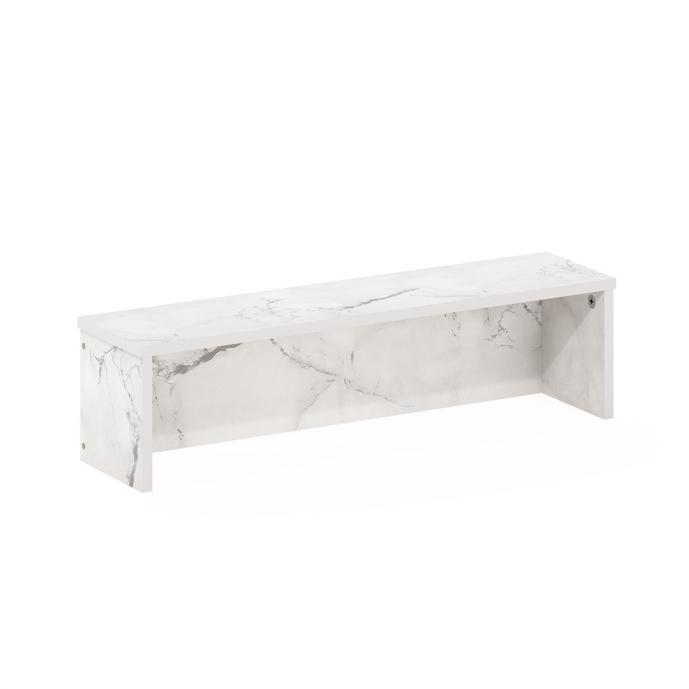 Helena 23-Inch Kitchen Counter Stackable Organizer Shelf Marble White