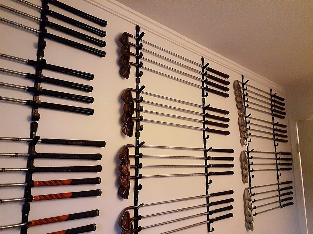 5-Layer Wall Mount Golf Club Rack Storage Holder Putter Display Organizer Stand