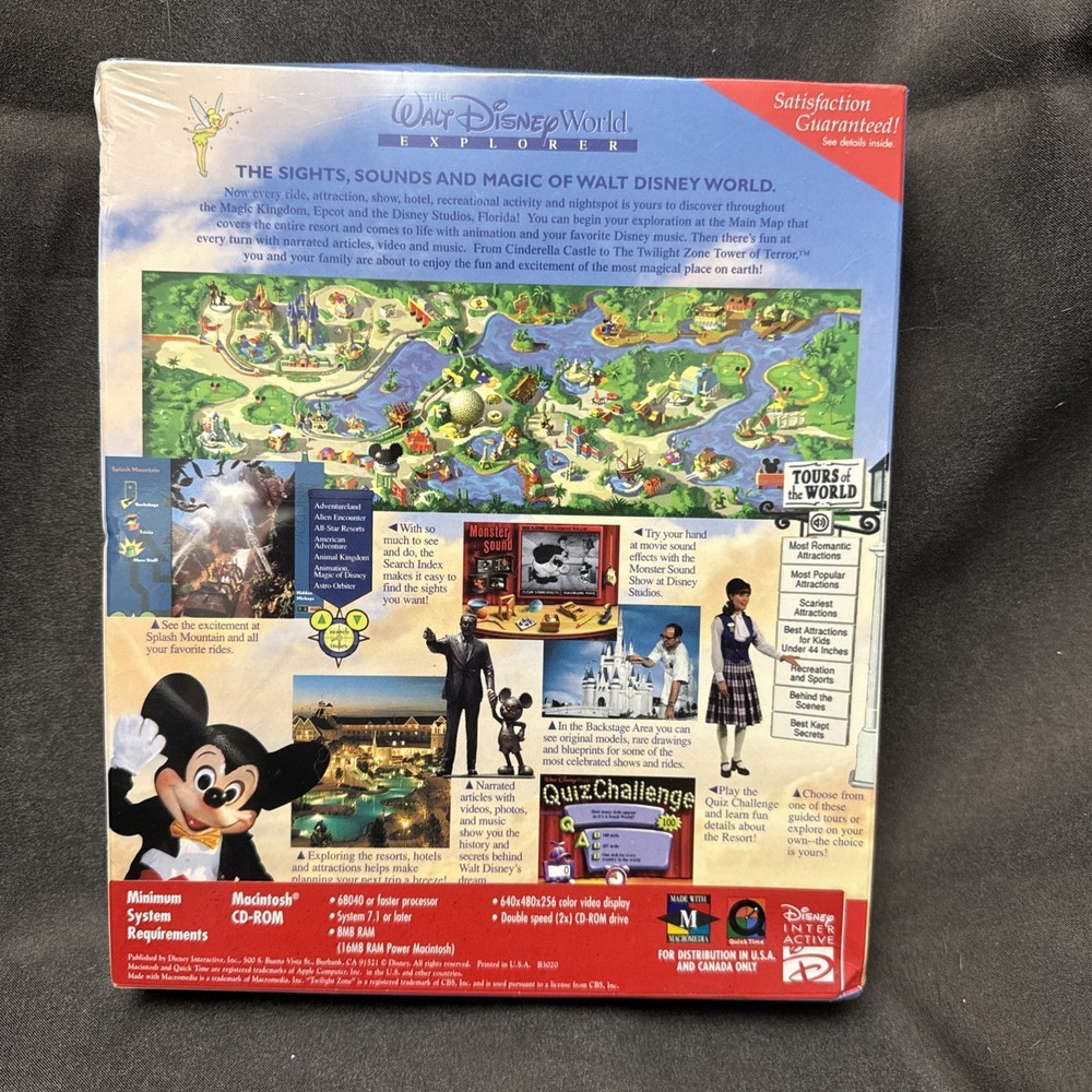 NEW SEALED - The Walt Disney World Explorer Computer Software (PC, CD-ROM)