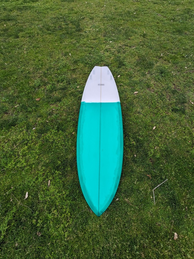 7'4" Quad Fin Mid Length Fish Surfboard