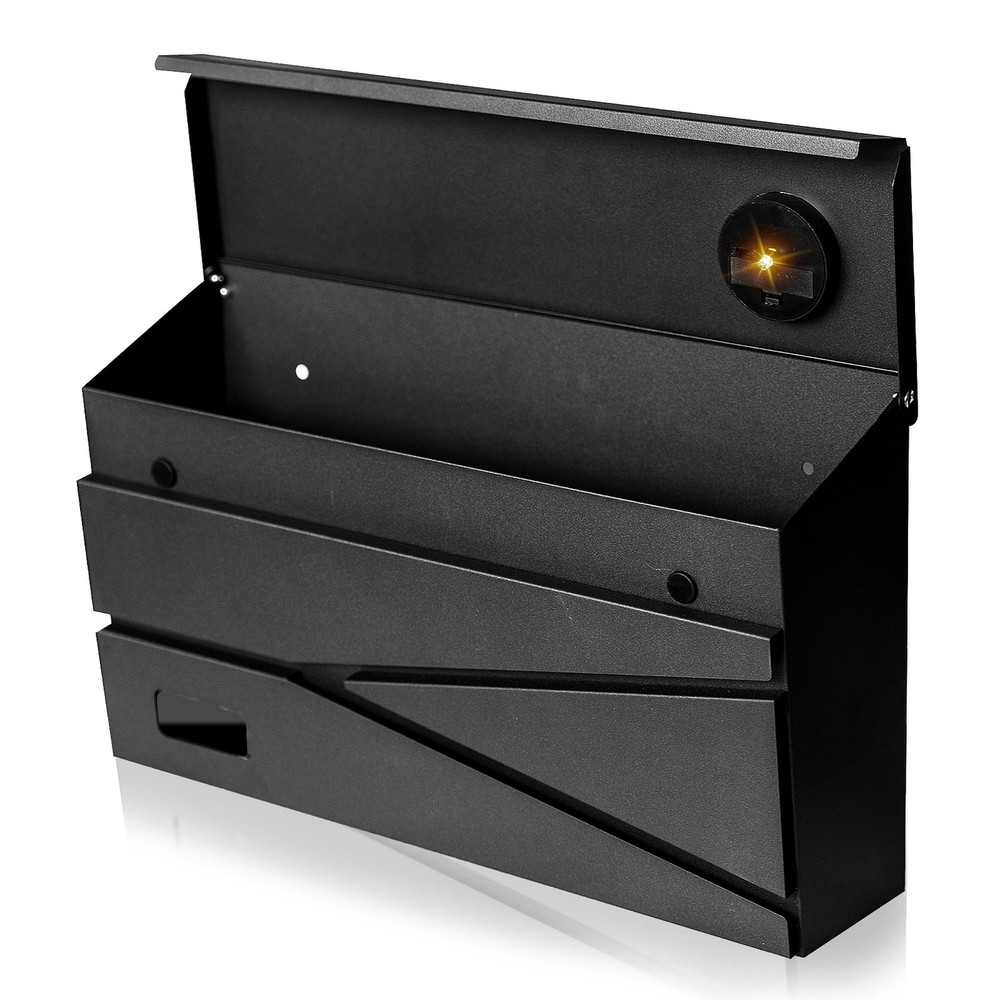 Wall Mount Mailbox, Large Capacity Mailbox for House, Black