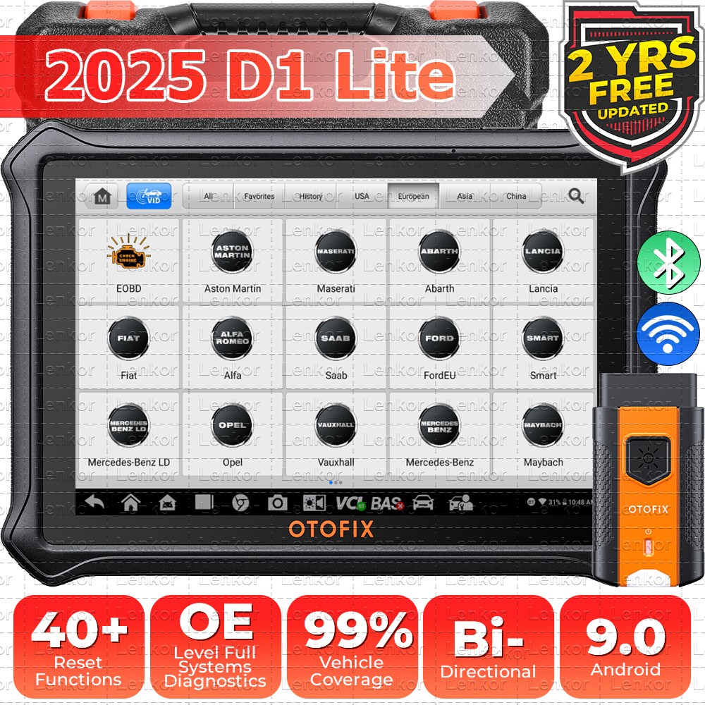 2025 OTOFIX D1 Lite Bidirectional Full System Diagnostic Tool Key Coding Scanner