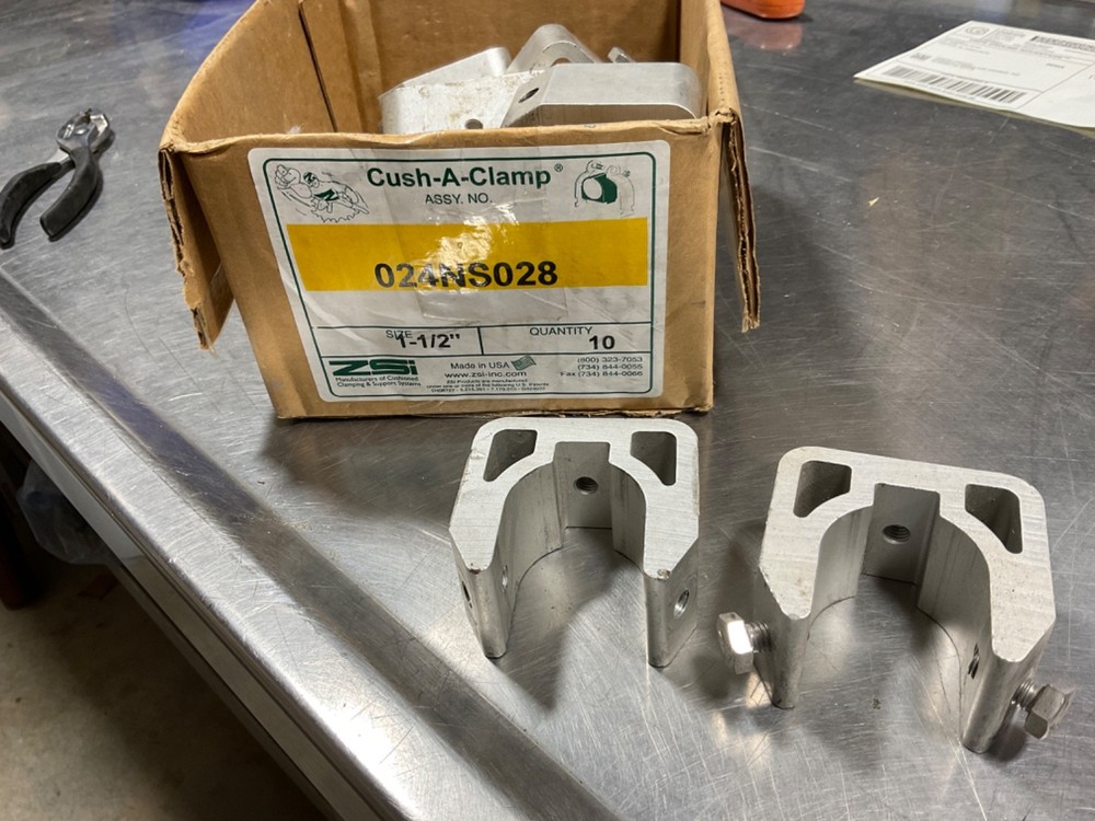 CUSH- A - CLAMP Stainless Clamp Guide Brackets USED