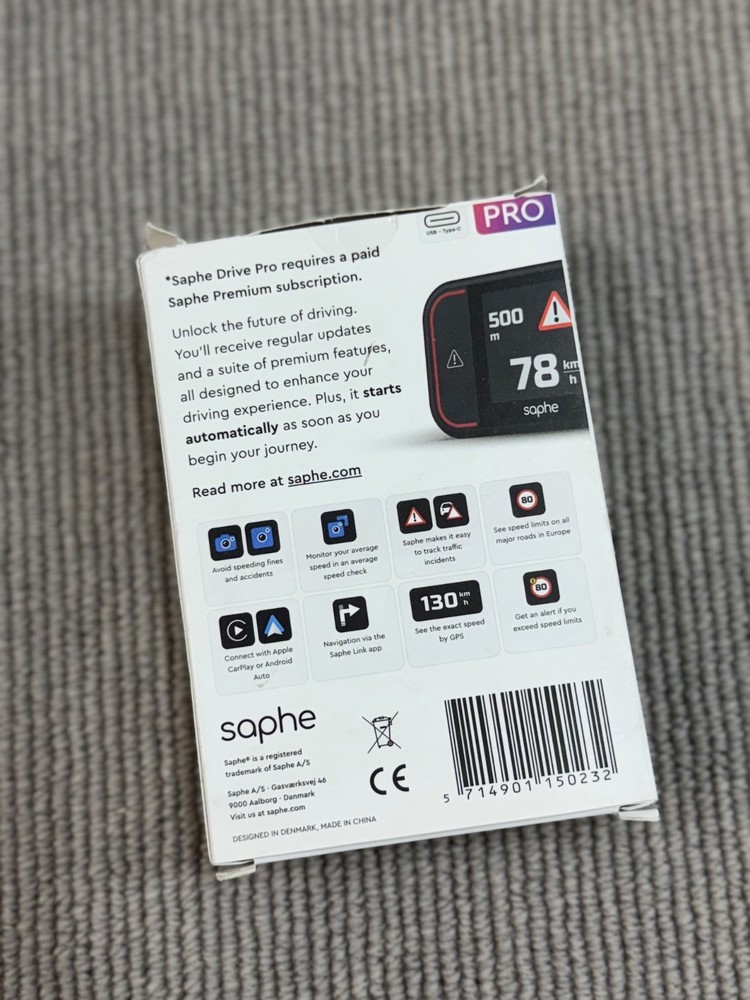 SAPHE DRIVE PRO Speed Camera Detector / Current Speed / Speed Limit Display