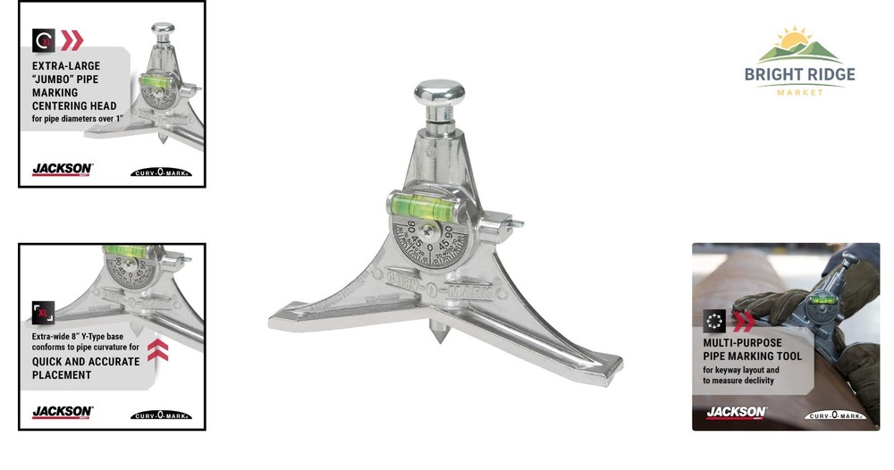 Jumbo Pipe Marking Tool with Built-In Protractor for Welders and Fitters