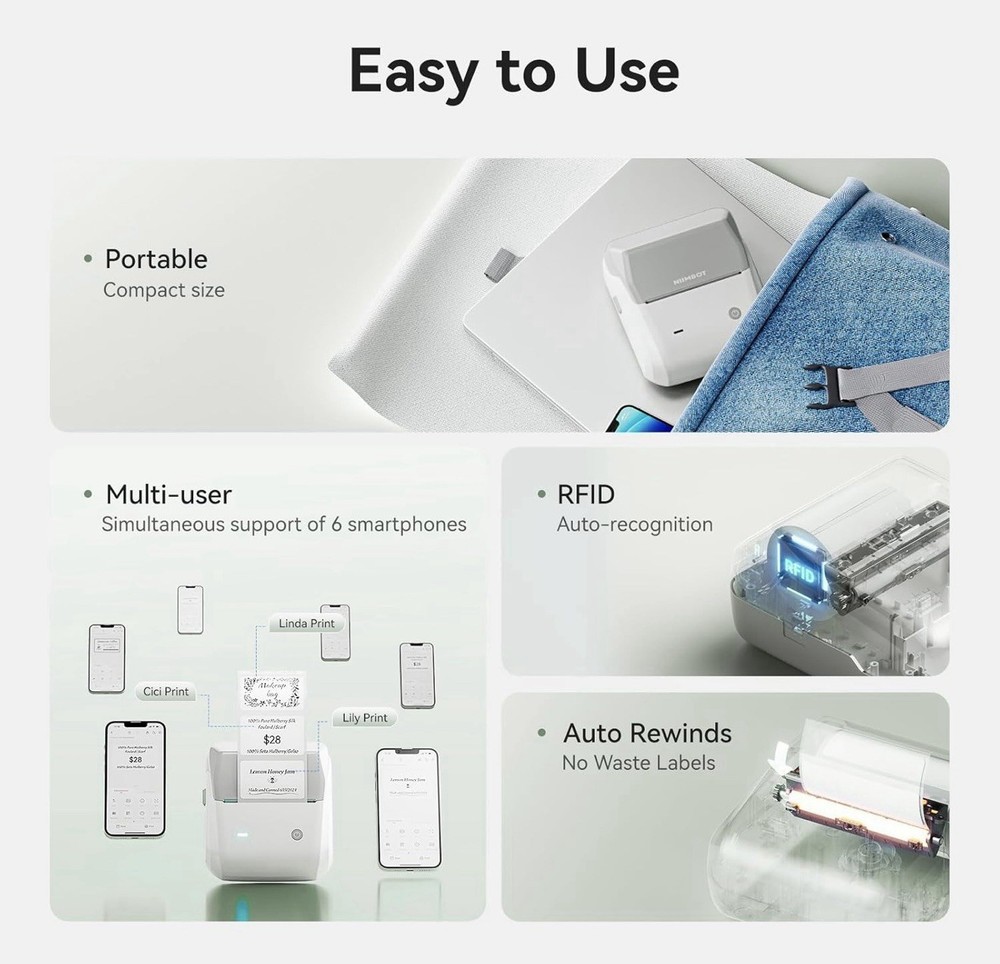Niimbot Smart Label Maker Printer New Portable Bluetooth B31