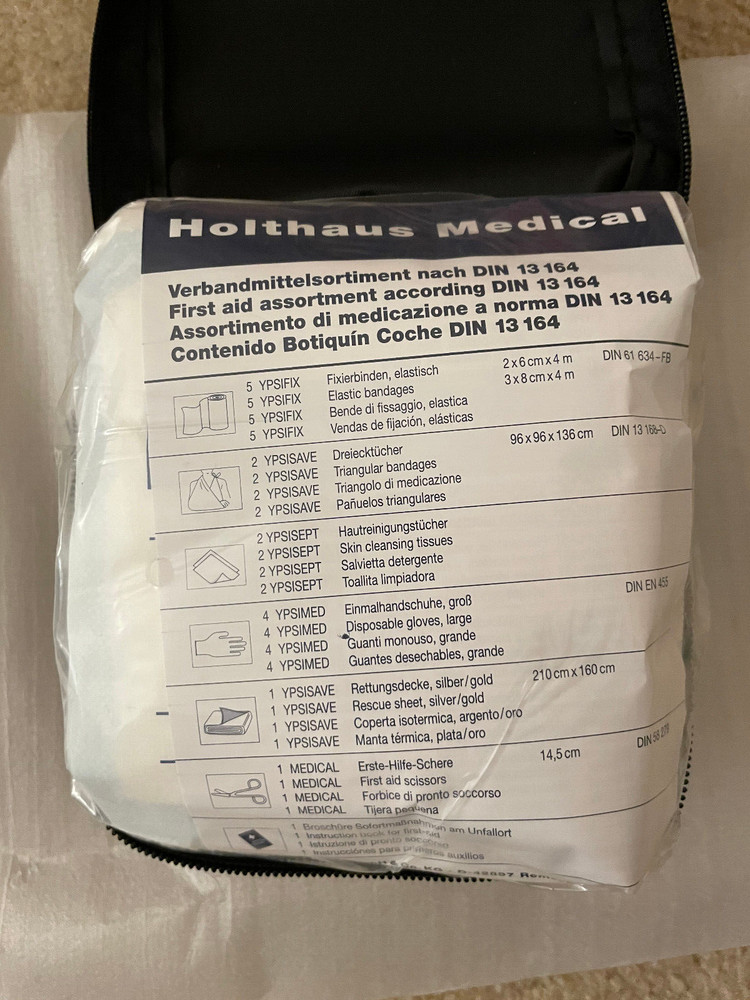 First Aid Kit Pouch Black For Audi A8 A7 A6 A4 etc.