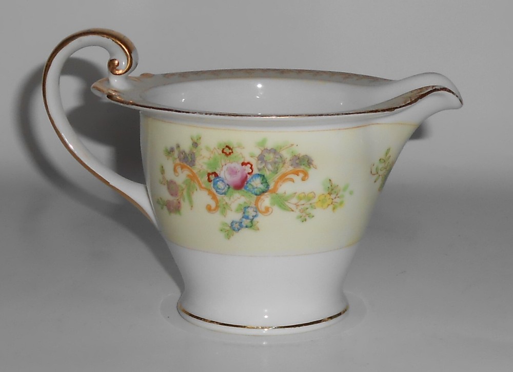 Transor Porcelain China Floral W/Gold Creamer