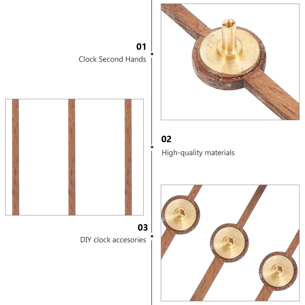 10Pcs Clock Second Hands Wooden Second Hands Replacement Clock Movement