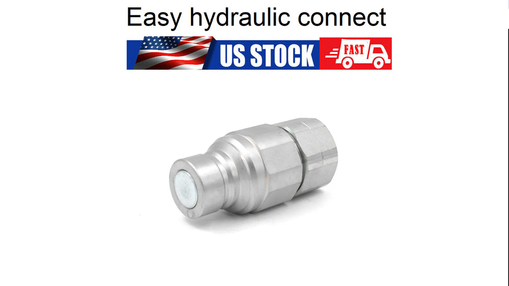 3/4 NPT Flat Face Hydraulic Quick Connect Coupler Coupling Skid Steer