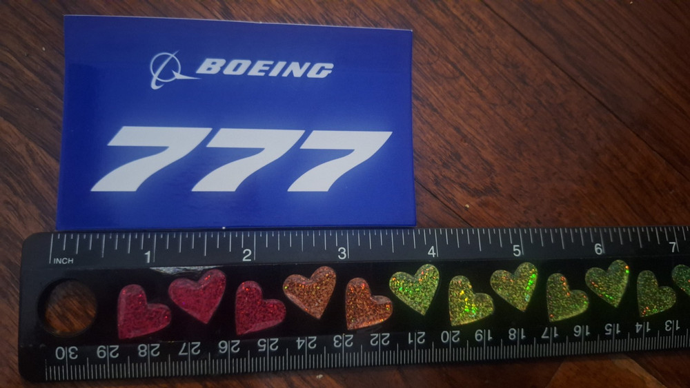 BOEING 777 Rectangular sticker- New