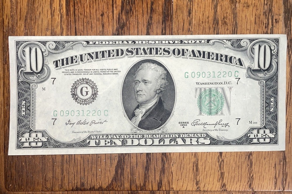 1950A Series $10 Chicago Off Centered