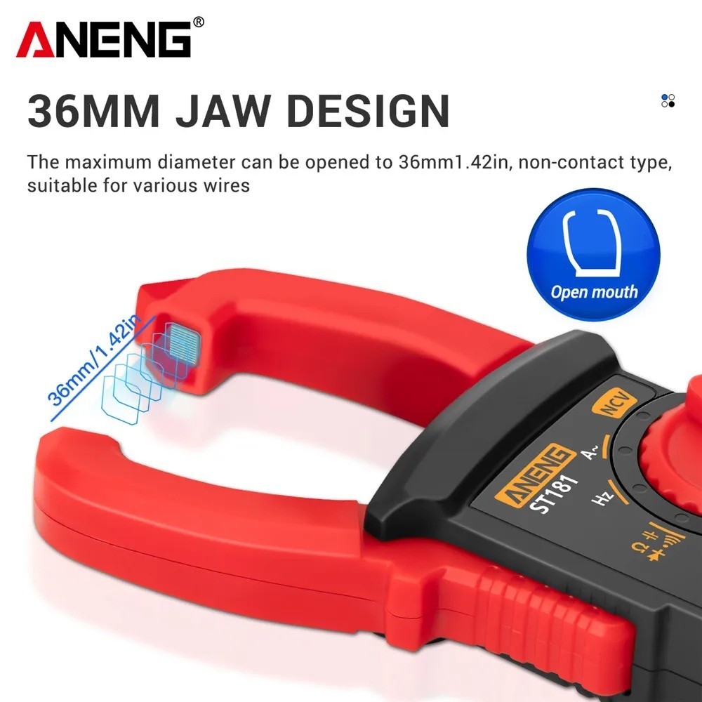 ANENG ST181 Digital Multimeter Clamp Meter AC Current Voltage Continuity Tester