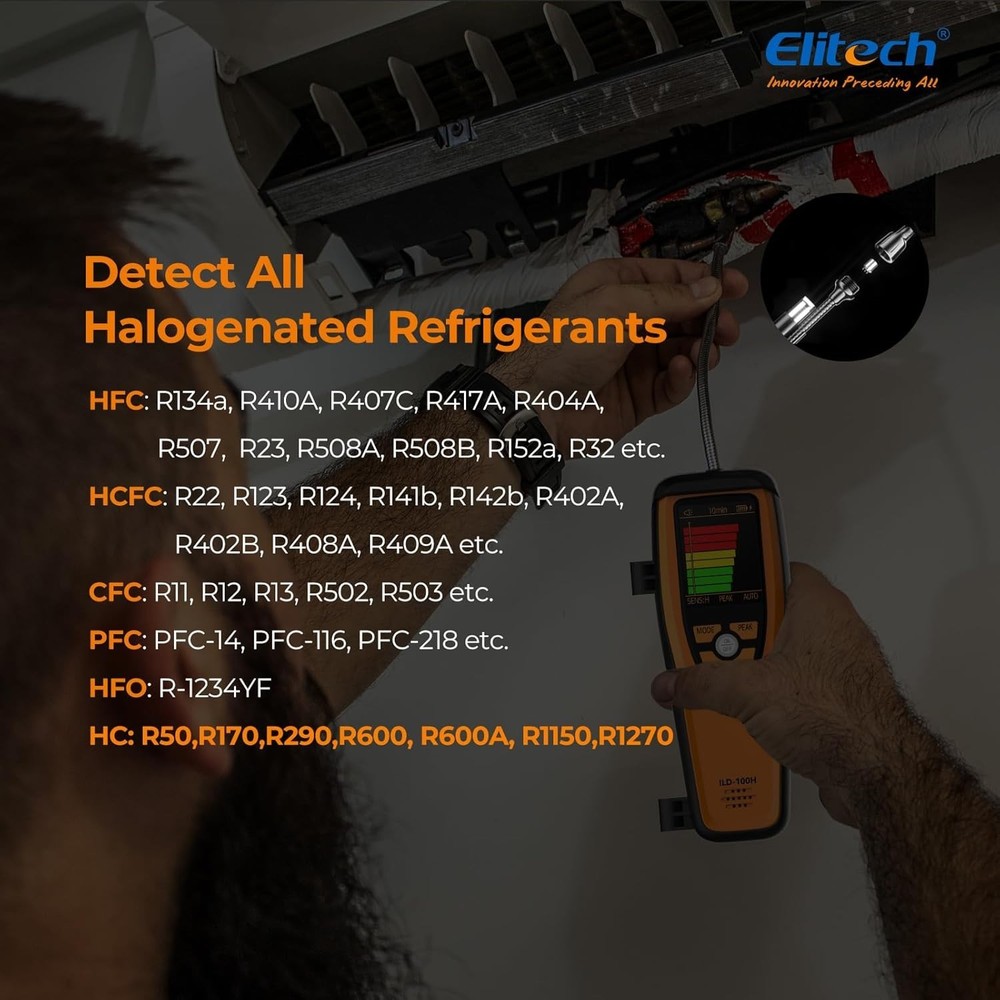 Professional Elitech Leak Detector with Adjustable Sensitivity and Fast Response