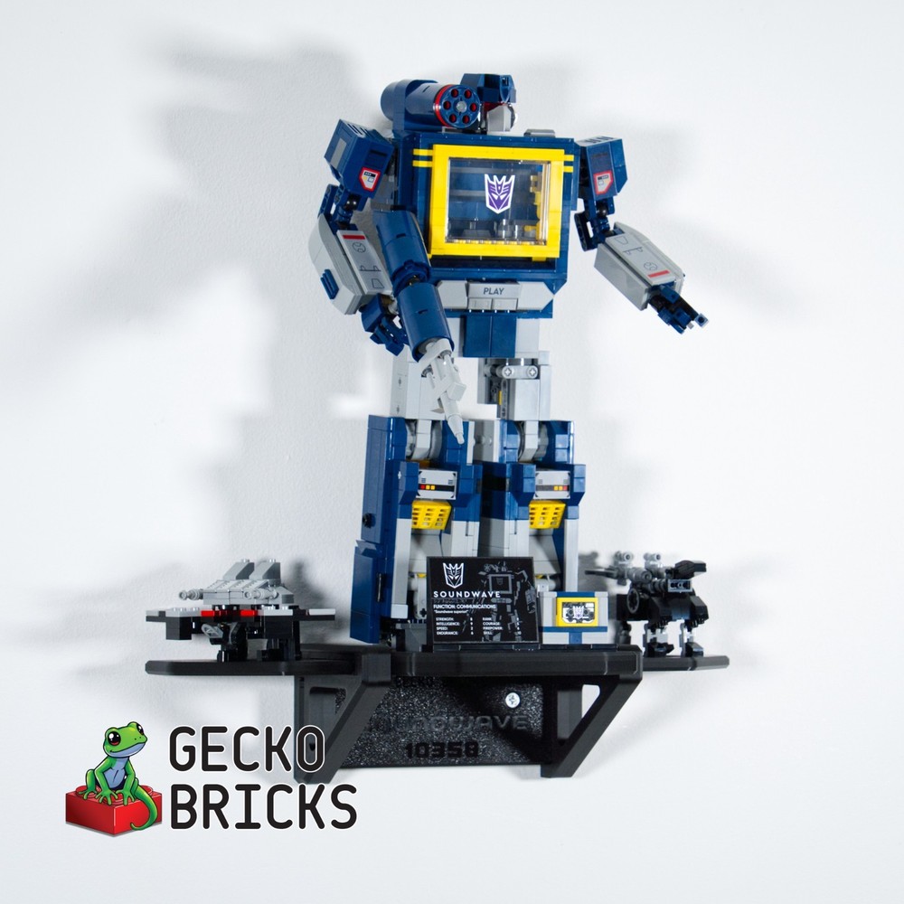 Wall Mount  Display for LEGO Icons Soundwave Transformers - 10358