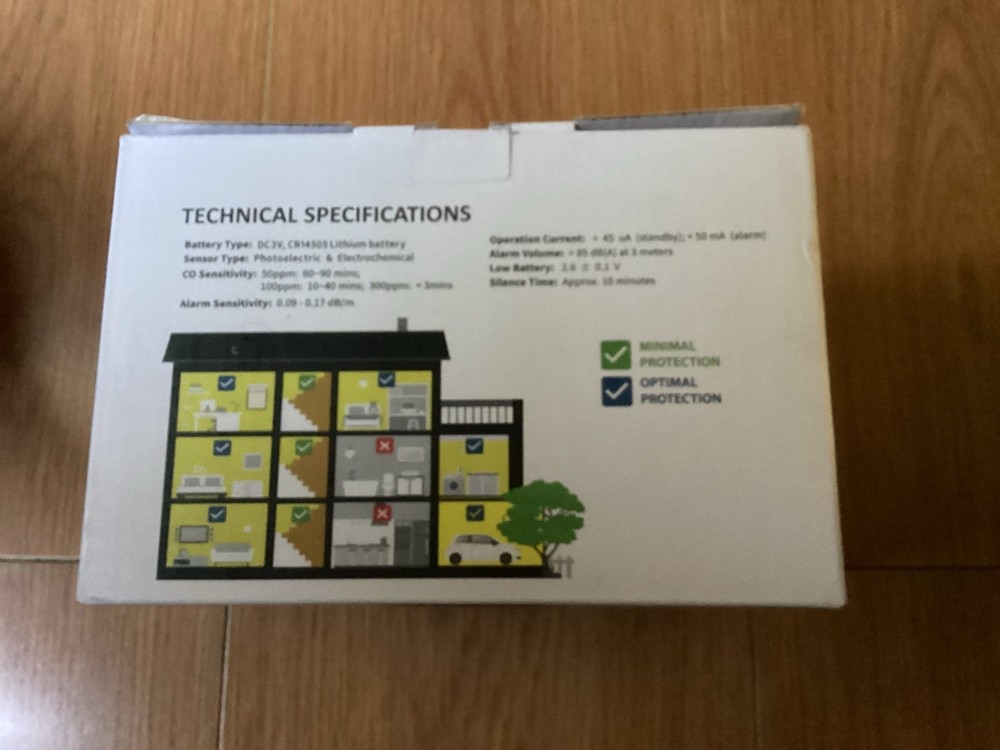 Hathephs 6 Pack Smoke And Carbon Monoxide Alarm Combo CS02~Open Box
