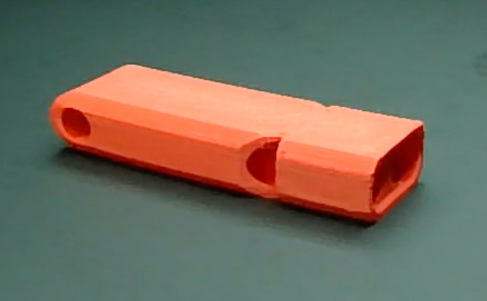 3D printed  personal safety whistle keychain