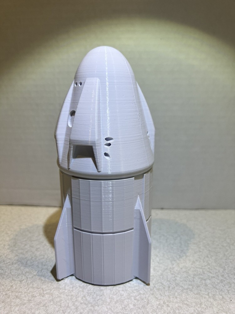 SpaceX Dragon Capsule 6" Model 3D Printed Spacecraft Display