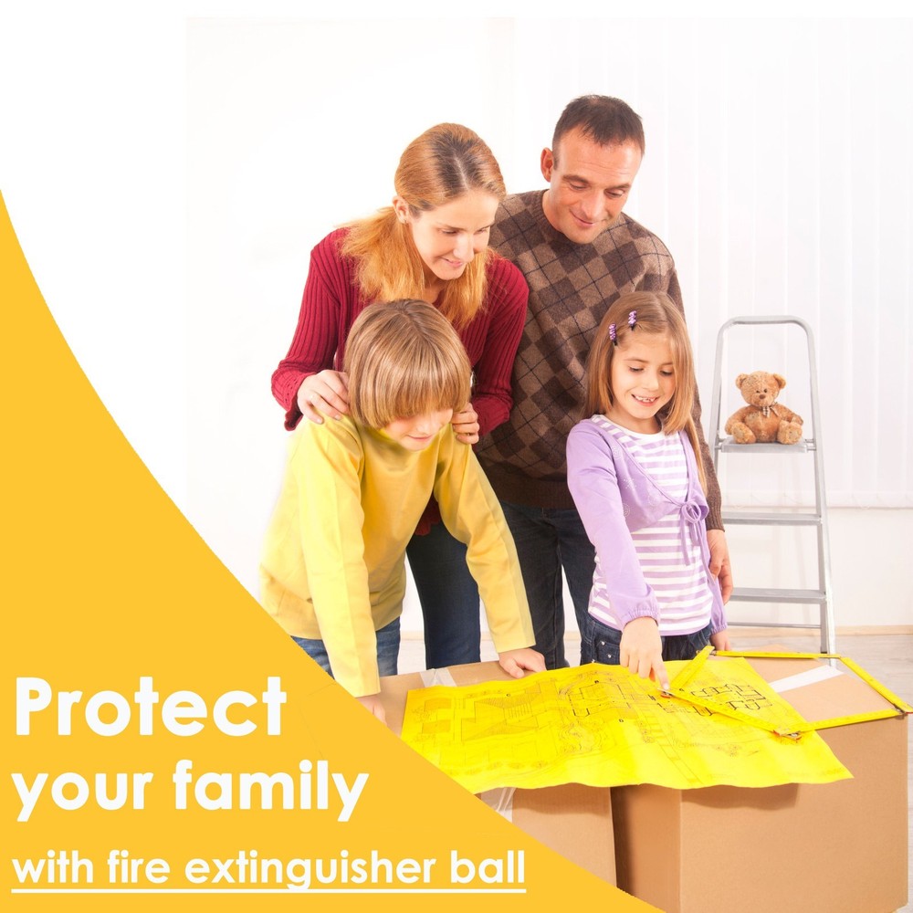 6-Pack Automatic Self-Exciting Fire Extinguisher Ball with Hook and Mount