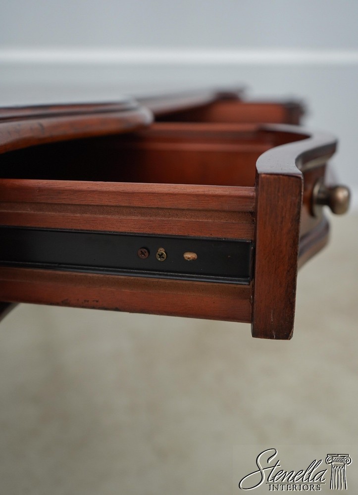 61635: HOOKER Leather Top Continental Style Desk