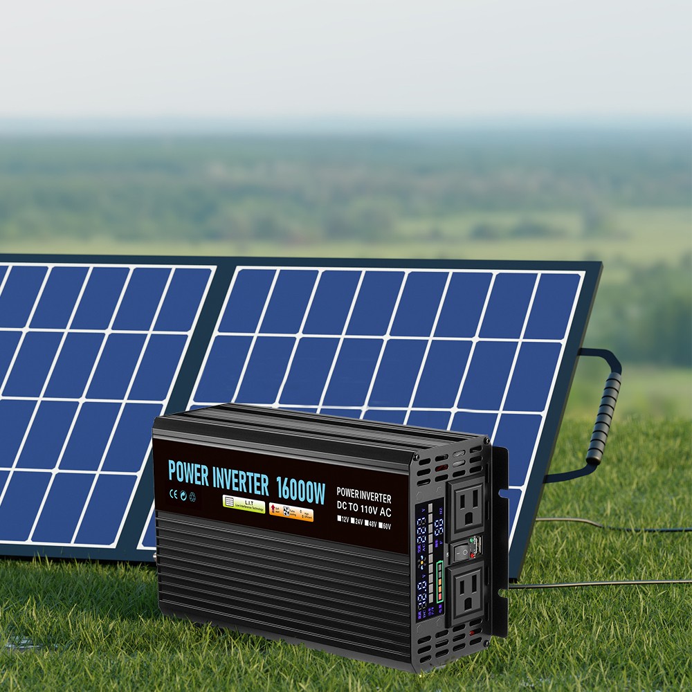 16000W Complete Solar Power Generator 100A Solar Panel Kit Home 110V Grid System