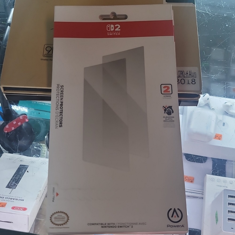 PowerA Screen Protectors 2-Pack for Nintendo Switch Models with Cleaning Cloth