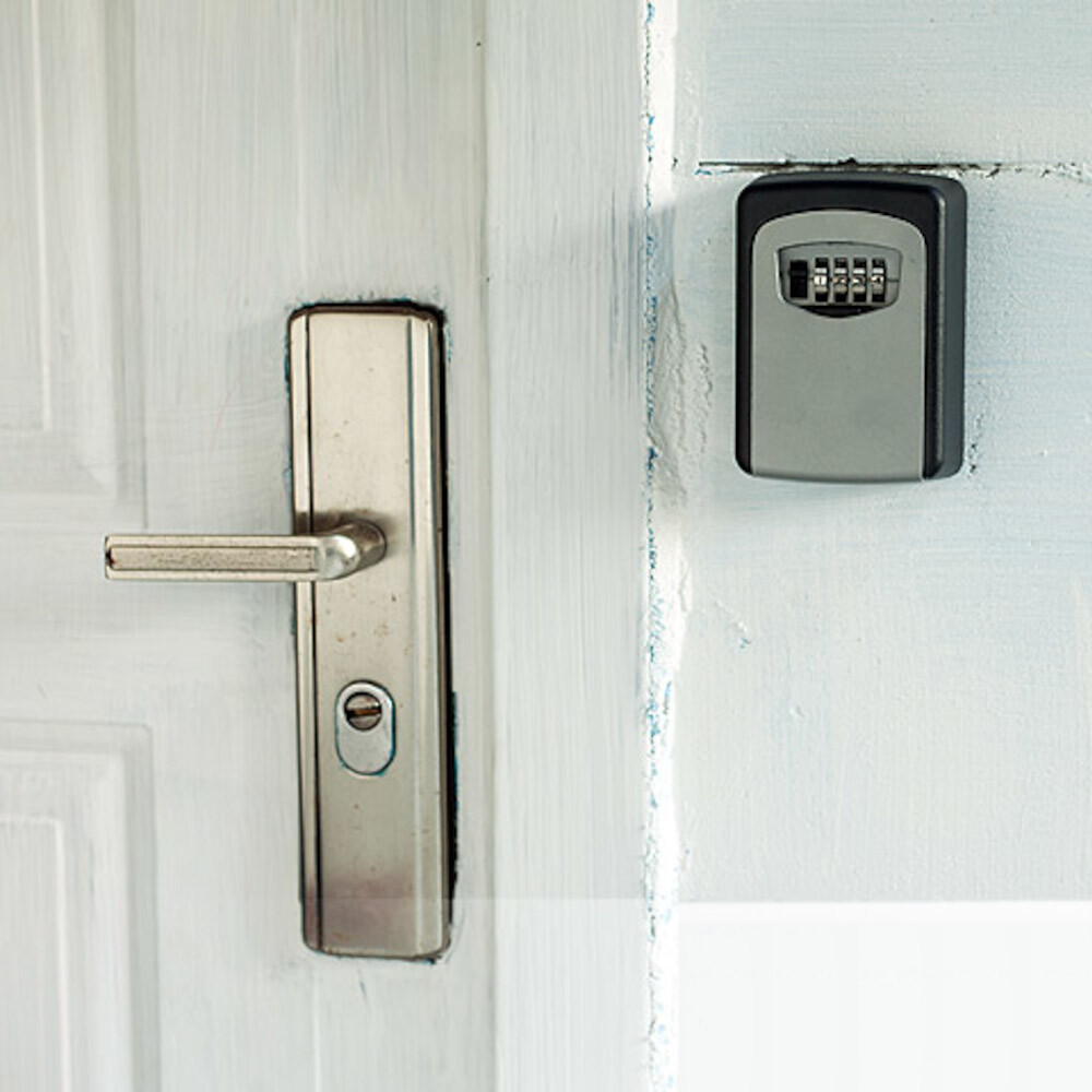4 Digit Combination Lock Box Wall Mount Security Safe XL Large 6 Key Waterproof