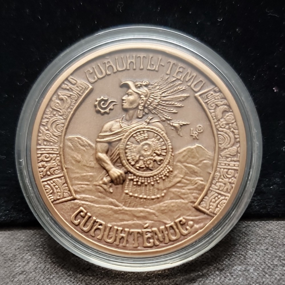 Cuauhtémoc Aztec Commemorative Bronze Medal
