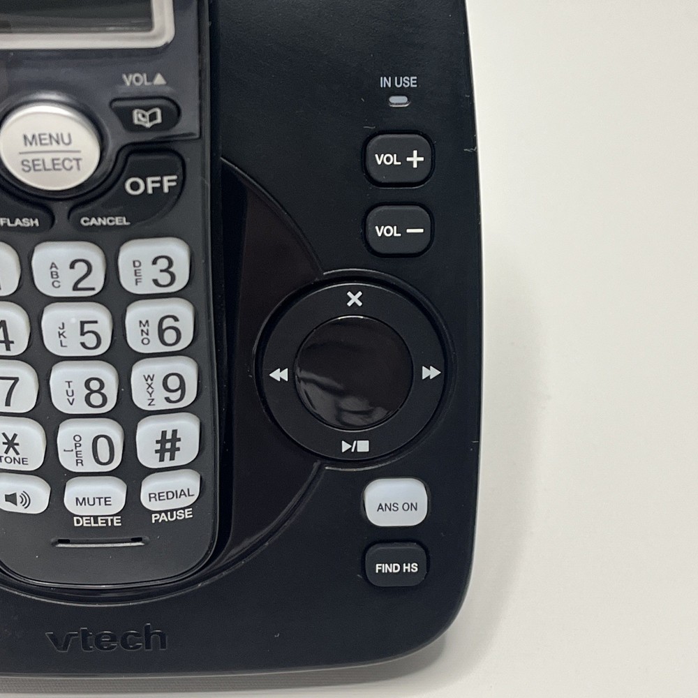 VTech VG134-11 Black Cordless Phone With Answering Machine Tested