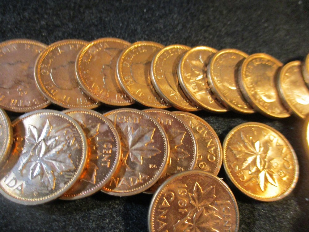 1961 CANADA CENT ROLL GEM