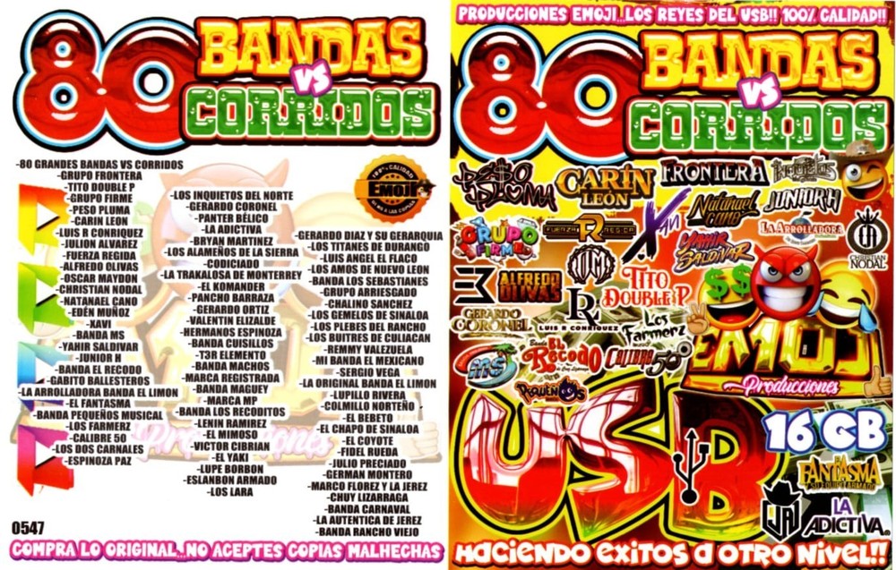 80 BANDA CORRIDOS USB