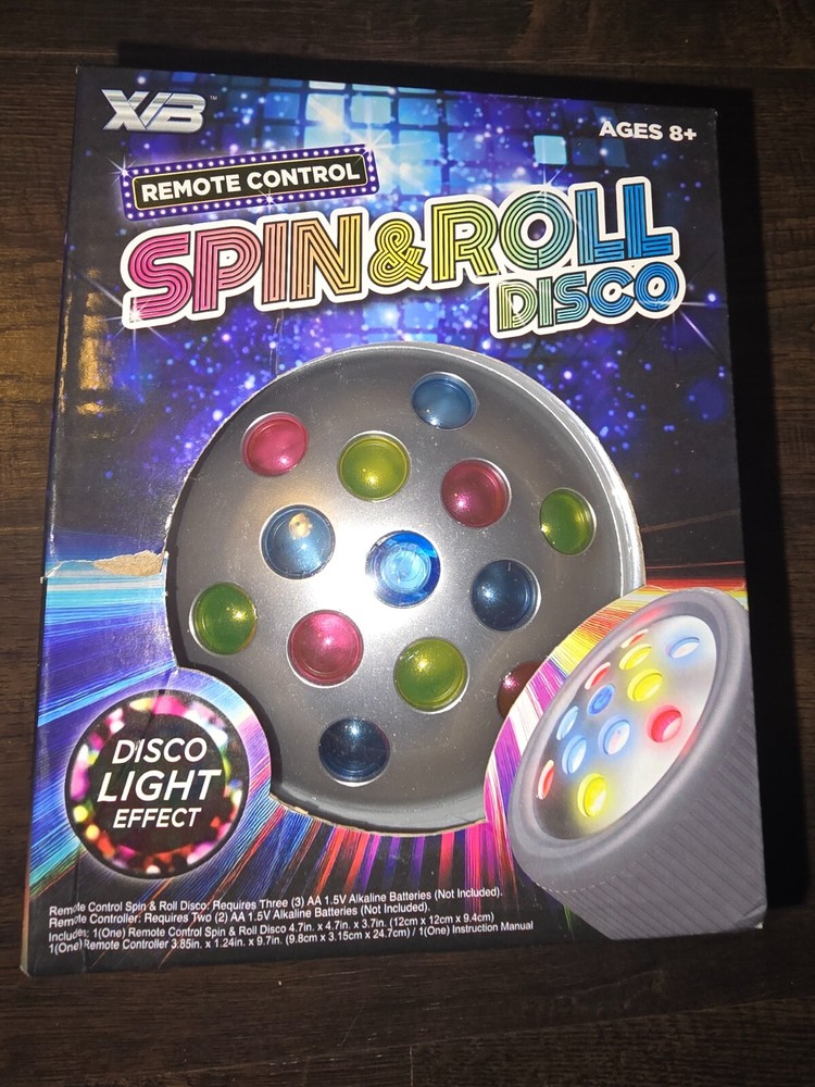 Remote Control Spin and Roll Disco Light Effect Party 360 Rotation Colorful