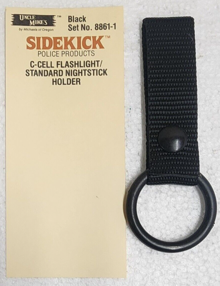2) PACK!!! Uncle Mike's C-Cell Flash Light Holder/Baton Holder 8861-1 Black NEW