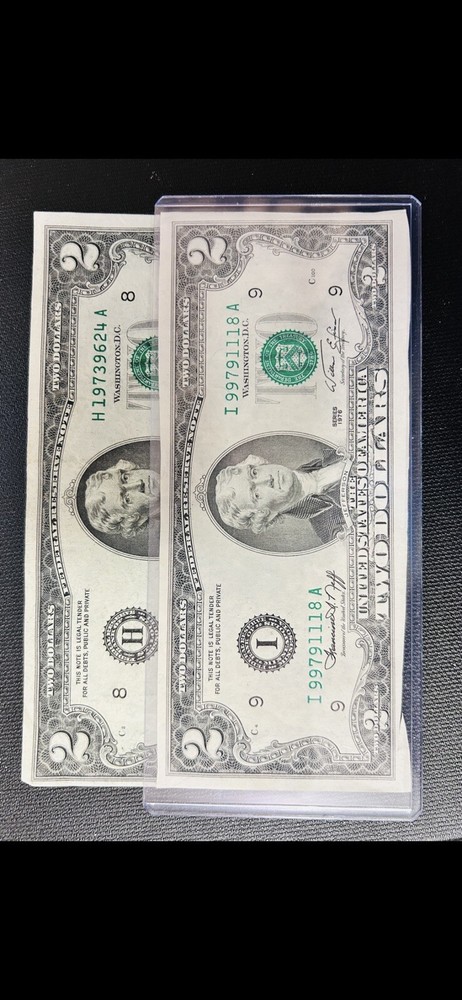 $2 Bank note Error 1976
