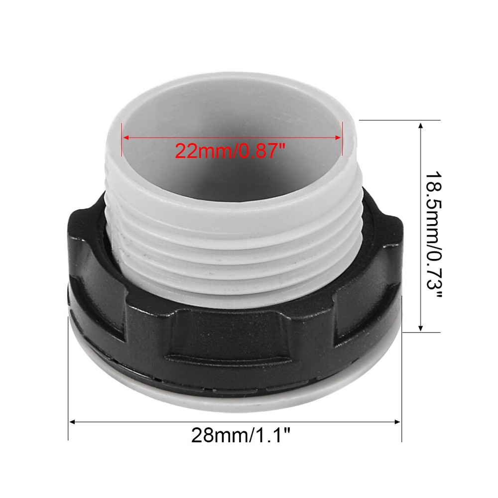 10Pcs 22mm Black Gray Plastic Push Button Switch Hole Panel Plug