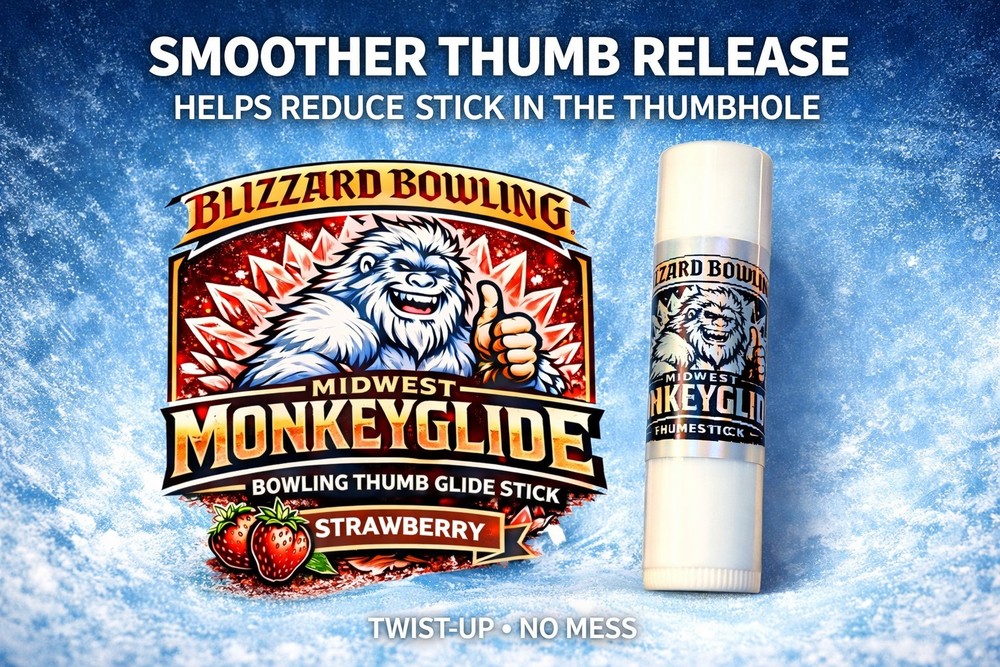Blizzard Bowling - Midwest Monkey Glide Thumb Stick - STRAWBERRY -Smooth Release
