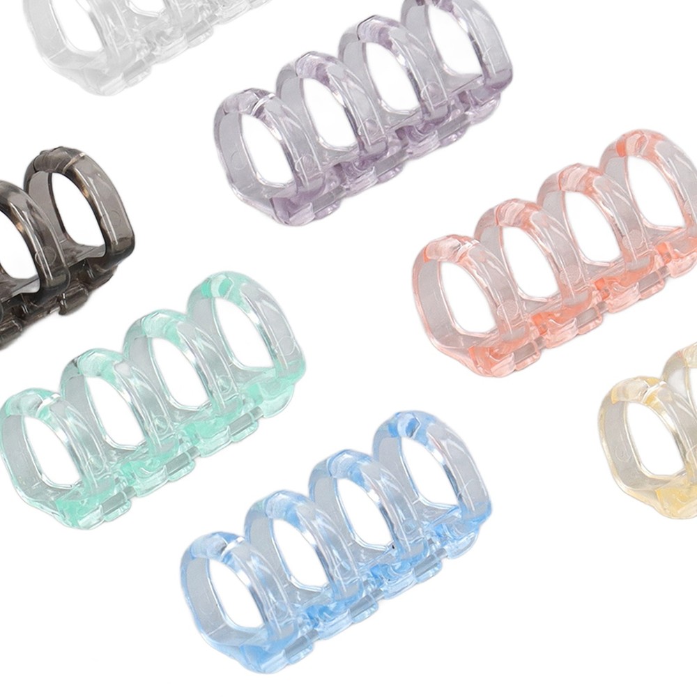 70PCS 4 Hole Binding Spines Plastic Split Loose Leaf Rings Multiple Colors